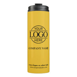 Yellow Elegant Werbefirma-Logo Thermosbecher