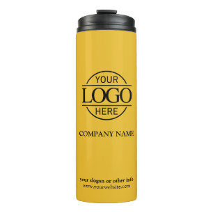 Yellow Elegant Werbefirma-Logo Thermosbecher