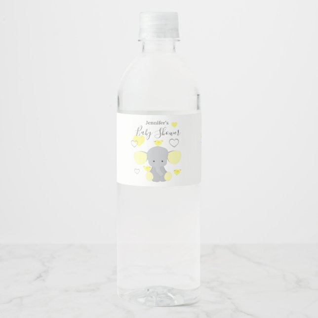 Yellow Elephant Boy Girl Baby Dusche Party (Vorderseite)