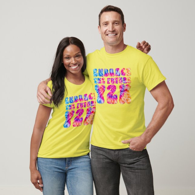 Yellow EMBRACE - DIE ZUKUNFT DER Gefärbte Krawatte T-Shirt (Unisex)