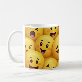 😊 Yellow Emoji Cup - Sip mit einem Lächeln! ☕ 💛 Kaffeetasse