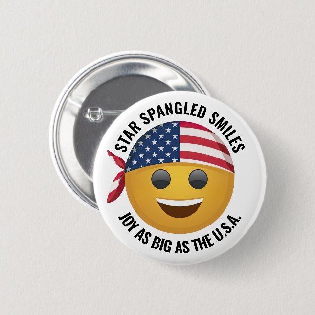 Yellow Emoji Face Button (Vorne & Hinten)