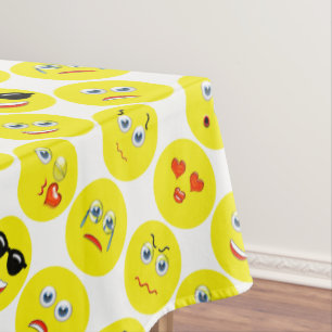 Yellow Emoji Pattern Tischdecke