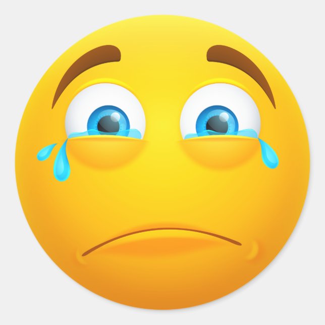 Yellow Emoji Runder Aufkleber (Vorderseite)