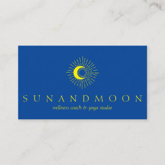 Yellow Energy Healing Sun Moon Spiritual Visitenkarte