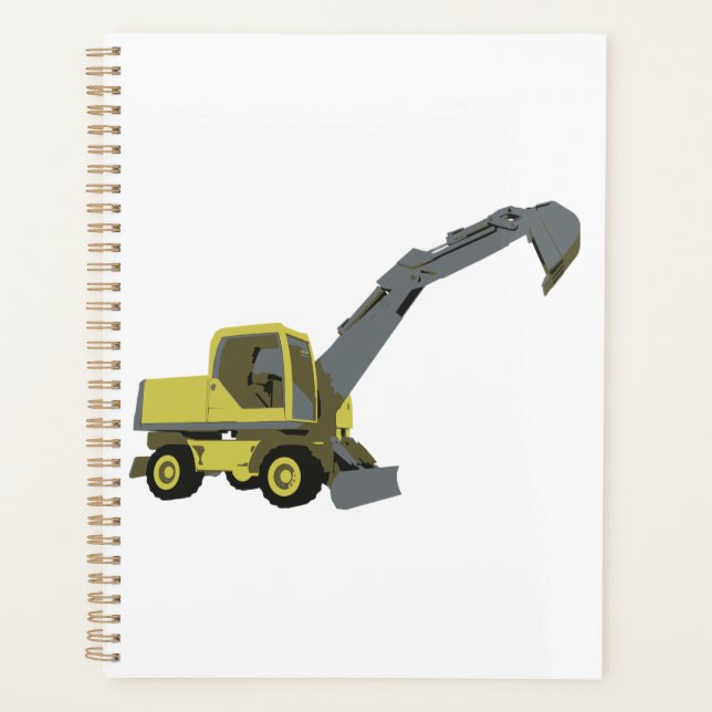 Yellow Excavator Construction Machinery Planer (Vorderseite)