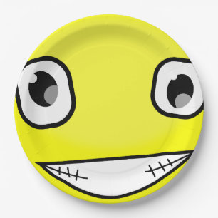 Yellow Face Laugh Emoticon Geburtstagsparty Pappteller