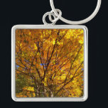 Yellow Fall Foliage Schlüsselanhänger<br><div class="desc">A maple tree blazes a golden yellow in the autumn sun in this pic snapped by Richard H. Fay.</div>