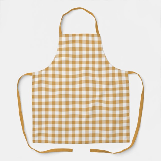 Yellow Farmhouse Gingham Schürze (Vorderseite)