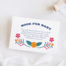 Yellow Fiesta Baby Shower Book Request Card