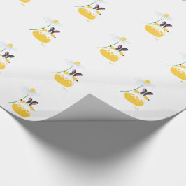 Yellow Fifi Daisy Bunny Wrapping Paper Geschenkpapier