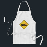 Yellow Fire Truck Warning Sign Schürze<br><div class="desc">Fire up the grill or get busy in the firehouse kitchen with this professional fire truck warning sign apron. The bright yellow diamond graphic featuring a black fire engine silhouette adds a fun and functional touch to your cooking attire. This durable apron is an excellent gift for firefighters who love...</div>