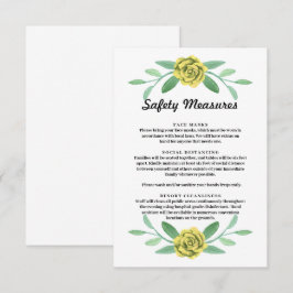 Yellow Floral Greenery Foliage Safety Measurement  Ankündigung