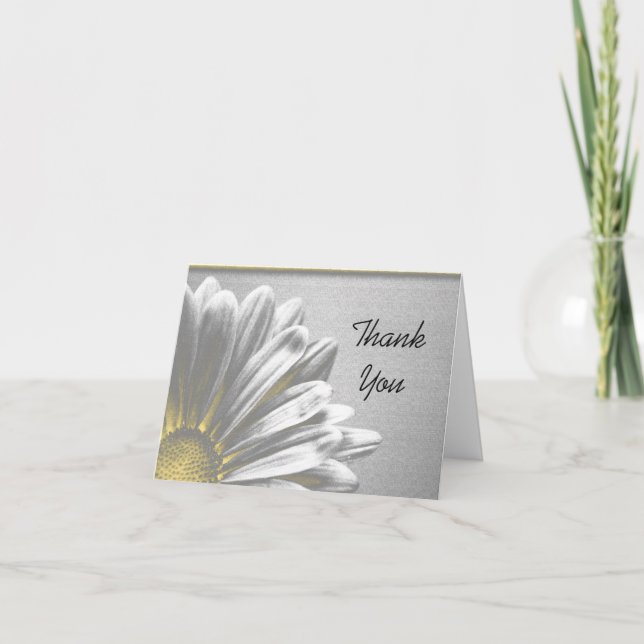 Yellow Floral Highlights Bridesmaid Vielen Dank Dankeskarte (Vorderseite)