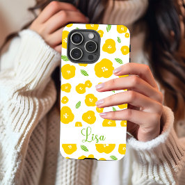 Yellow Floral Phone Case  iPhone 15 Pro Hülle