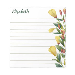 Yellow Florals Abend Primrose Linz Notizblock
