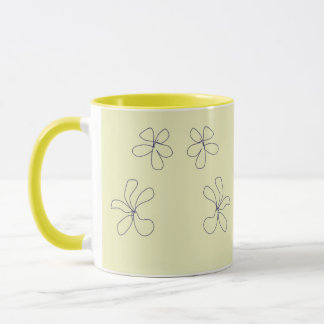 yellow flower mug tasse