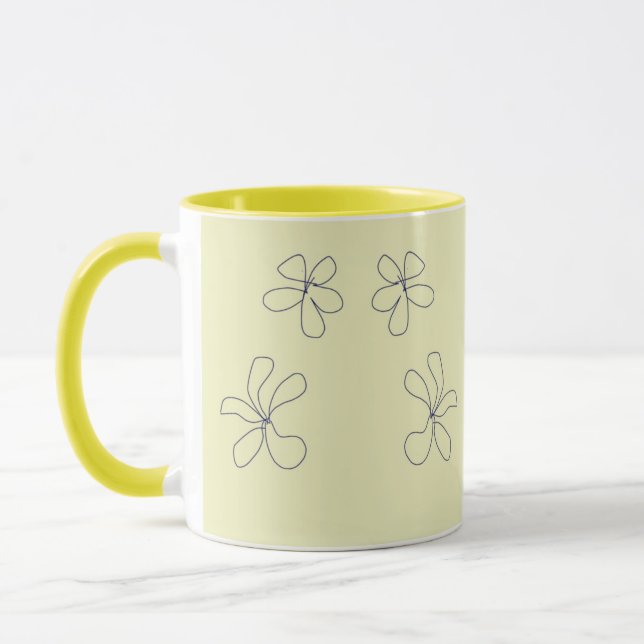 yellow flower mug tasse (Links)