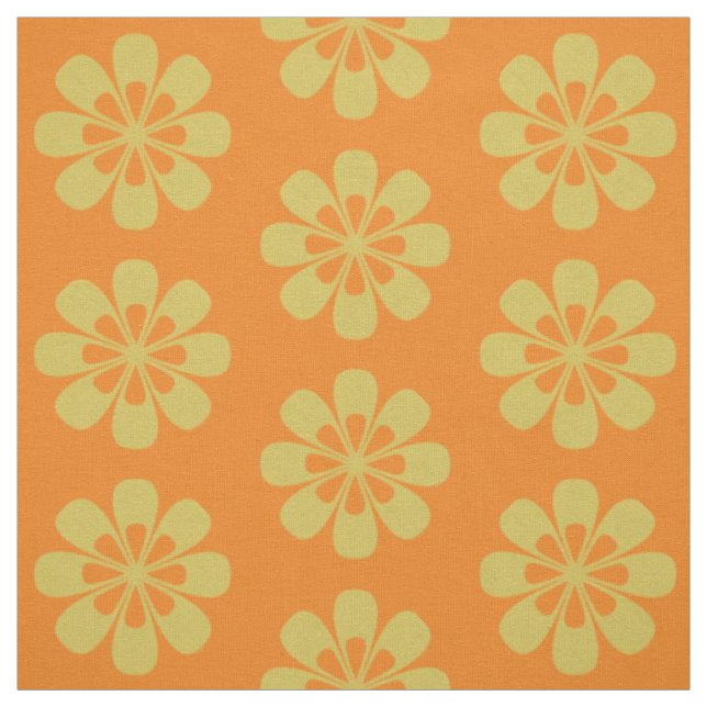 Yellow Flower Pattern Stoff (Muster)
