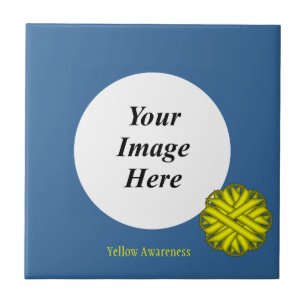 Yellow Flower Ribbon Template by Kenneth Yoncich Fliese