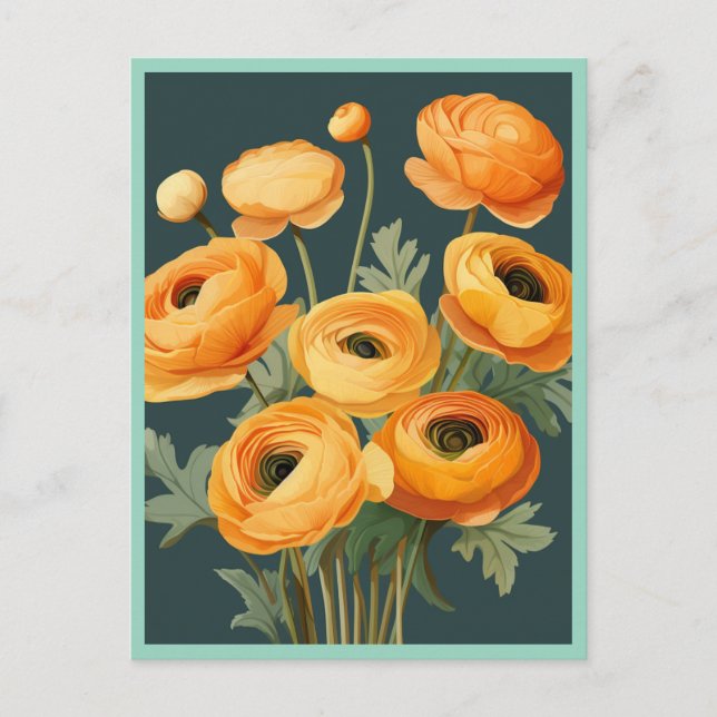 YELLOW FLOWERS #2 POSTKARTE (Vorderseite)