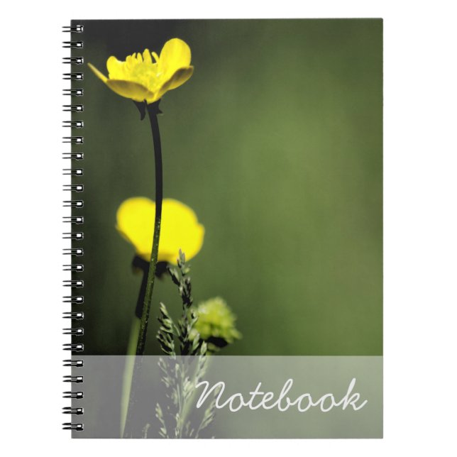Yellow Flowers Notebook Notizblock (Vorderseite)