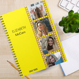 Yellow Foto Booth - Trendy Modern Personalisiert Notizblock