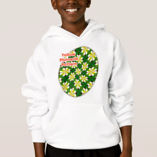 Yellow Frangipani Pattern Hoodie