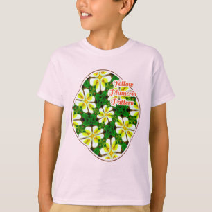 Yellow Frangipani Pattern T-Shirt