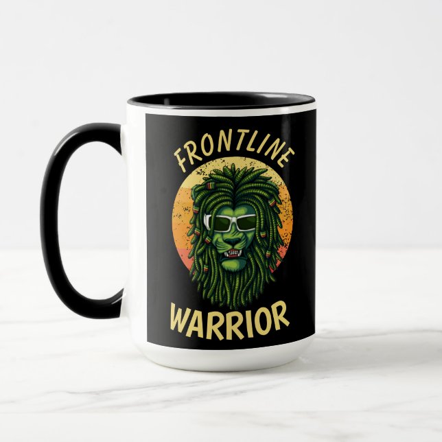 Yellow Frontline Warrior Tasse (Links)