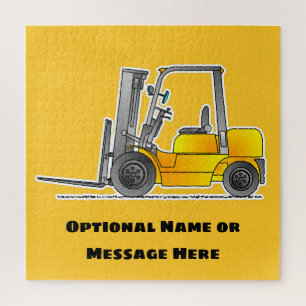 Yellow Gabelstapler JigSaw Puzzle Board Spiel