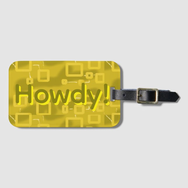Yellow Geometric  Gepäckanhänger (Vorderseite (Horizontal))