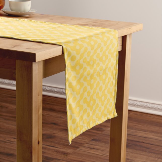 Yellow Geometric Pattern Table Runner Großer Tischläufer (Beispiel)