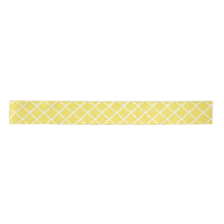 Yellow Geometrical Shape Check Pattern Satinband