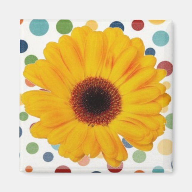Yellow Gerber Daisy Magnet (Vorne)
