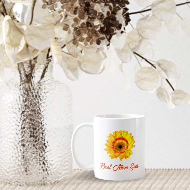 Yellow Gerber Daisy Personalisiert Beste Mama je Kaffeetasse (Von Creator hochgeladen)