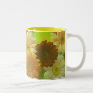 Yellow Gerbera Daisy Blume Foto Art Coffee Mugs Zweifarbige Tasse