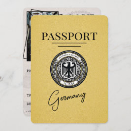 Yellow Germany Passport Save the Date
