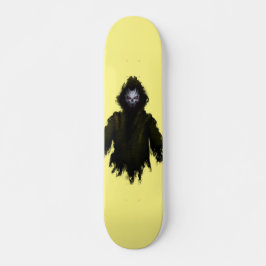 Yellow Ghost Skull Skateboard