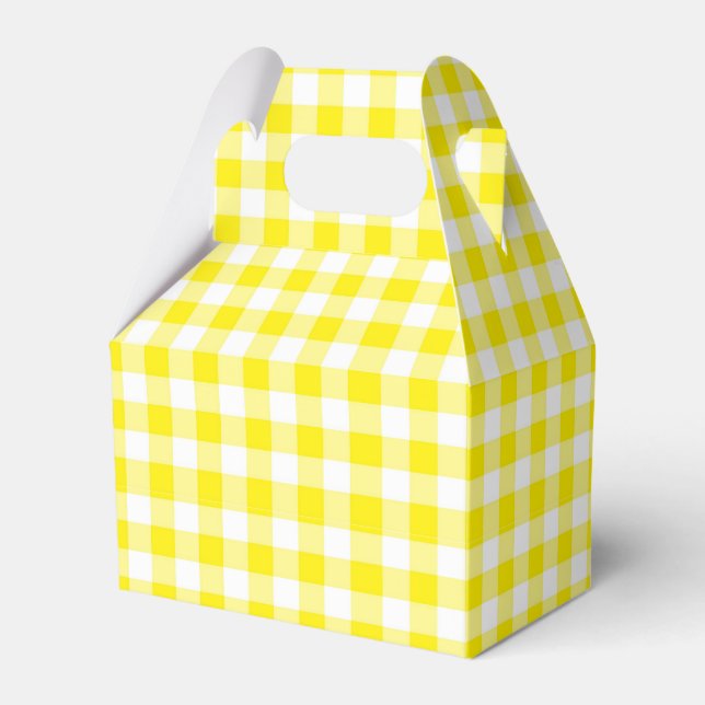 Yellow Gingham Geschenkschachtel (Vorderseite)