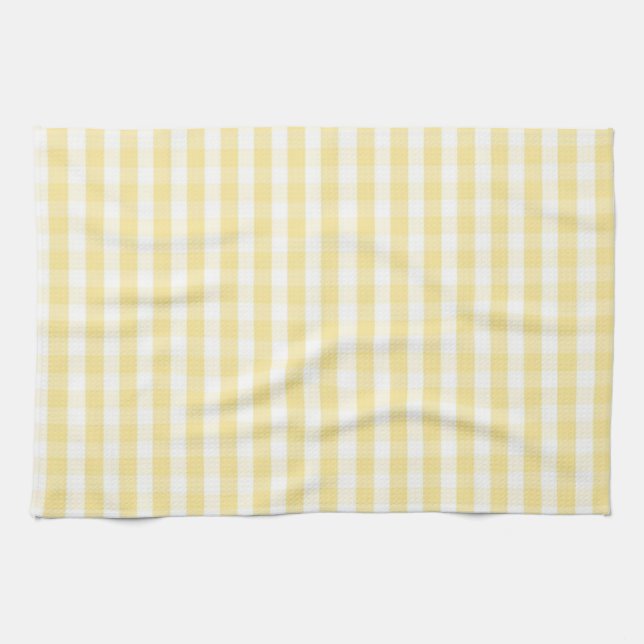 Yellow Gingham kitchen towel Geschirrtuch (Horizontal)