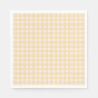 Yellow Gingham Napkin Serviette