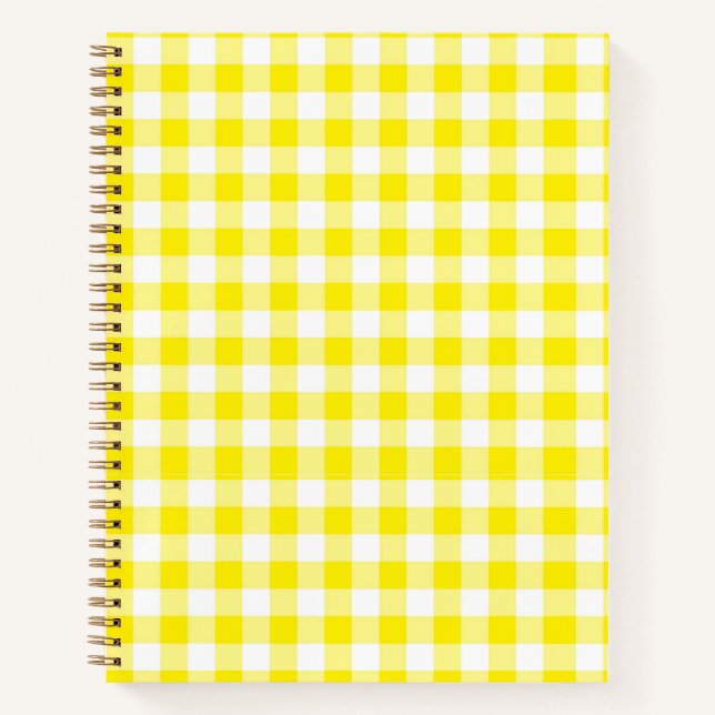 Yellow Gingham Notebook Notizbuch (Vorderseite)