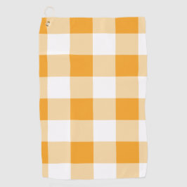 Yellow Gingham Pattern Golfhandtuch