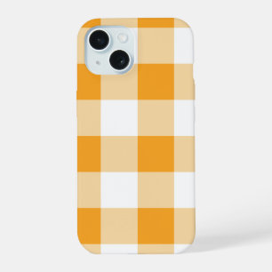 Yellow Gingham Pattern iPhone 15 Hülle