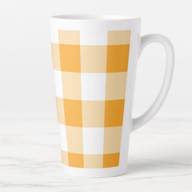 Yellow Gingham Pattern Milchtasse (Rechts)
