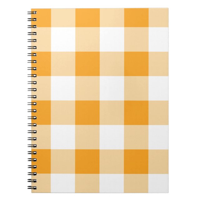 Yellow Gingham Pattern Notizblock (Vorderseite)