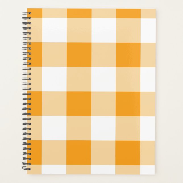 Yellow Gingham Pattern Planer (Vorderseite)