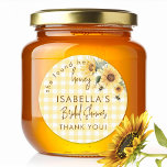 Yellow Gingham She Found Her Honey Bridal Shower Runder Aufkleber<br><div class="desc">She Found Her Honey Bridal Shower Stickers, Personalized Bee Bridal Shower Favor Labels, Sunflower Honey Bee Party Thank You Stickers, Custom Bride to Bee Gift Seals Add the perfect sweet finishing touch to your celebration with these personalized She Found Her Honey Bridal Shower Stickers, designed to bring warmth, charm, and...</div>