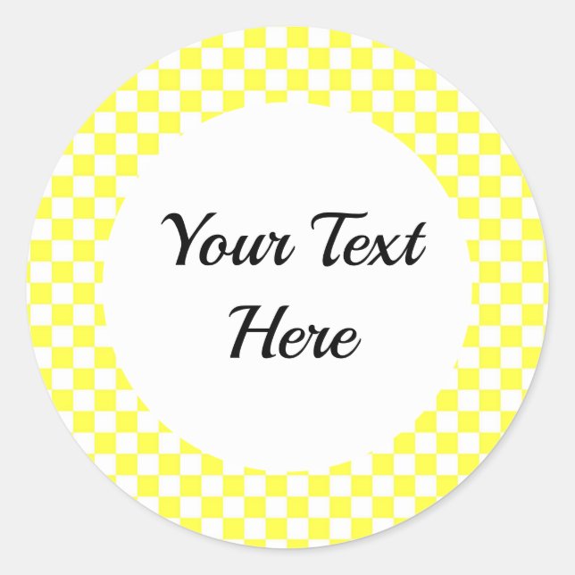 Yellow Gingham Sticker (Vorderseite)